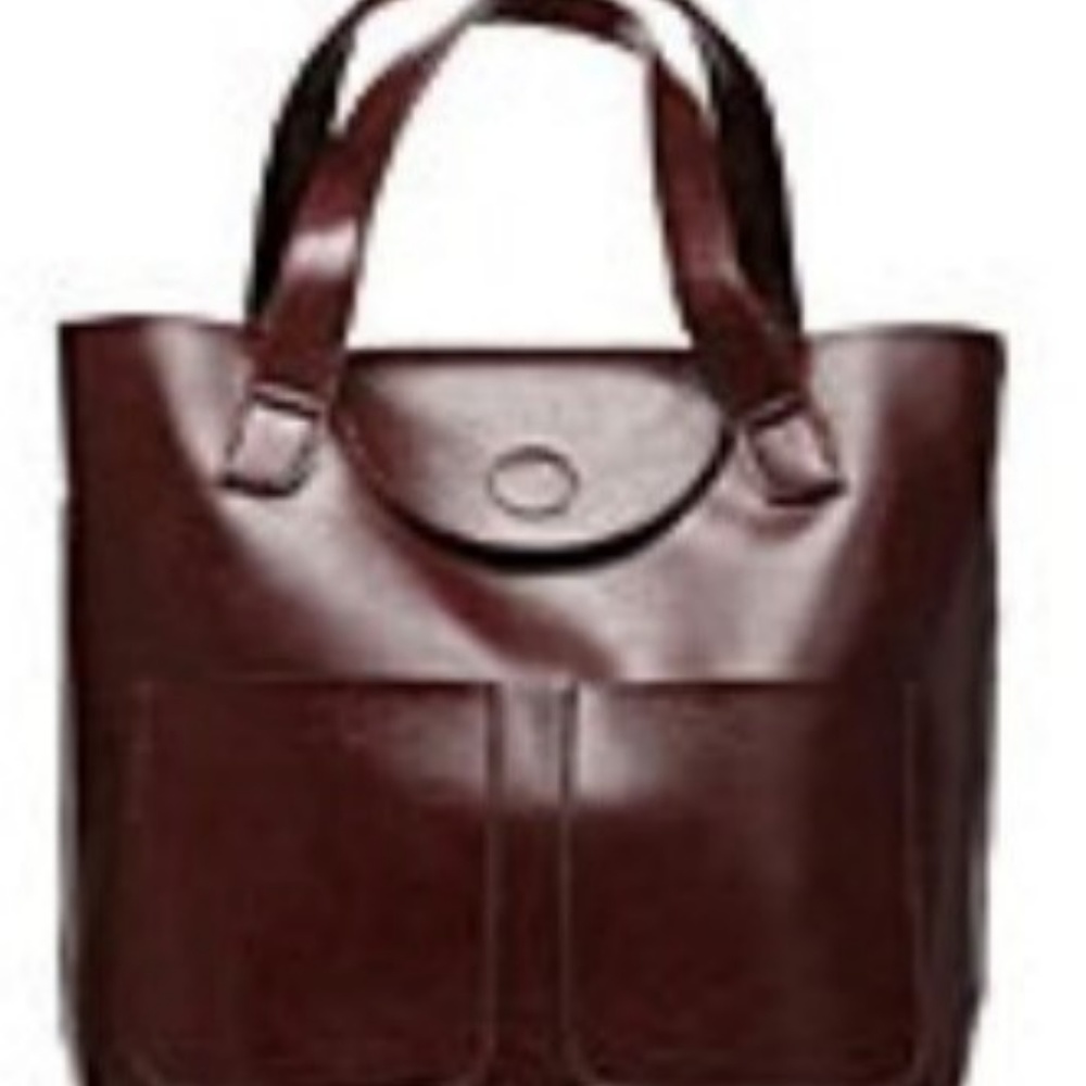 Large Genuine Leather Tote Handbag - Picture 2 of 6